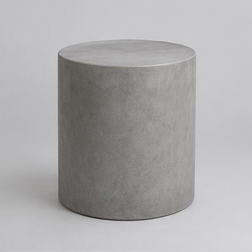 Concrete Drum Side Table